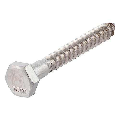 1/4 x 3-1/2 Stainless Lag Bolt (25-Pack) 18-8 Stainless Steel, Heavy Duty Hex Wood Lag Screw, ASME B18.2.1 Commercial/Industrial Grade by Makers Bolt - size: 1/4 x 3-1/2 (25 pack)
