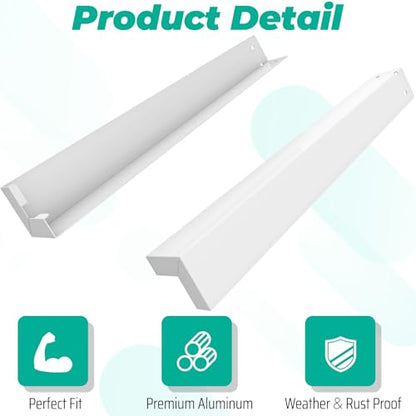 ForoGore 20 Pcs White Aluminum Siding Corners, 1.2x1.7x11.4 in