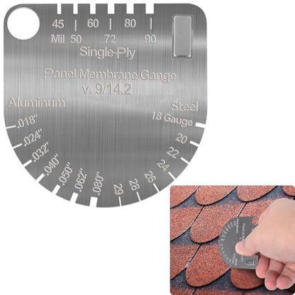 Stainless Steel Shingle Gauge Thickness Caliper for Metal Roofing