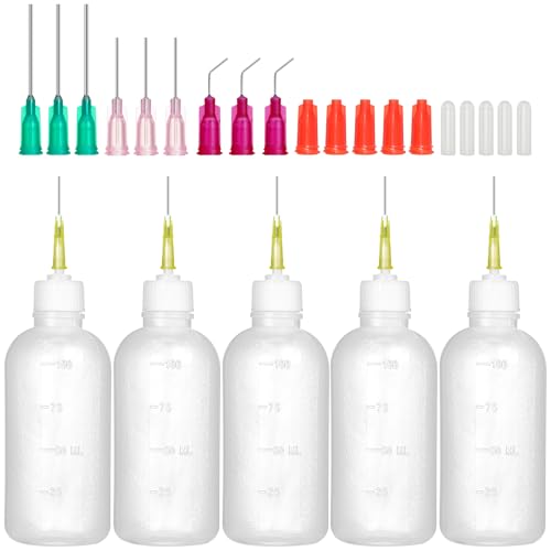 100cc Needle Glue Bottles Precision Tip Squeeze Applicator Dispenser Bottle - size: 3.4 Ounces