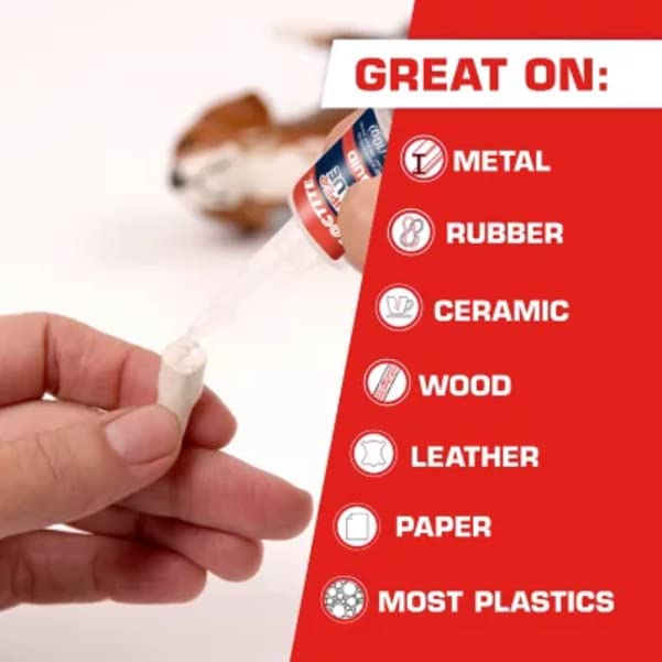 Loctite Super Glue Liquid Longneck Bottle, 10g Bottle (Pack of 6) Instant Adhesive for Plastic, Wood & Metal, Clear Superglue with Extra Long Precision Nozzle, Quick‑Dry Formula - size: 10g, style: 6 Pack