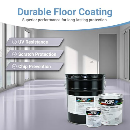 DuraGrade - Concrete Paint & Protective Floor Coating - Light Grey, 1Qt - color: Light Grey, size: 32 Fl Oz (Pack of 1)