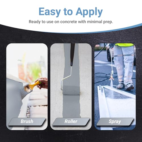 DuraGrade - Concrete Paint & Protective Floor Coating - Concrete Grey, 1Qt - color: Concrete Grey, size: 32 Fl Oz (Pack of 1)