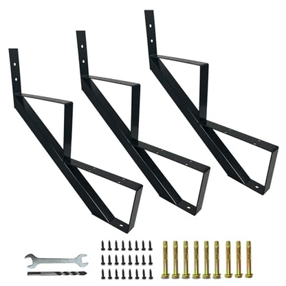 2 Step Metal Stair Step Steel Riser Stringers for 19.4" Height Deck, 3Packs - size: 2 Steps