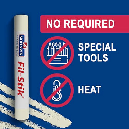 Mohawk Fil-Stik, Wax Putty Stick for Wood Repair, English Leather, M230-0051, 1 Count