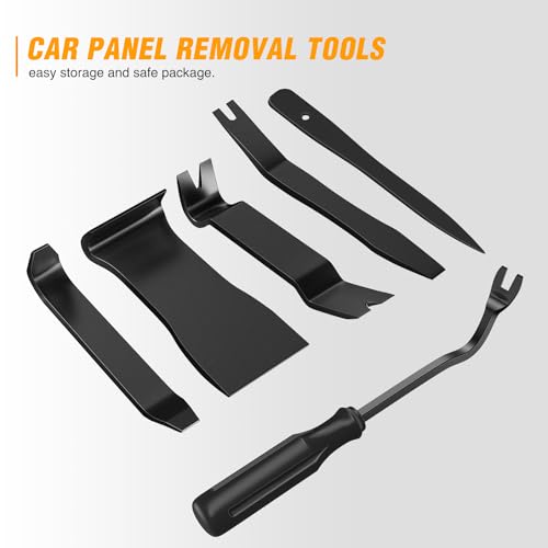 GOOACC 6PCS Auto Trim Removal Tool Kit Black - color: 6pcs Trim Removal Tool Black
