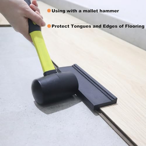 WHLLING Tapping Block Wood Flooring Tool, Universal Tapping Block-Black