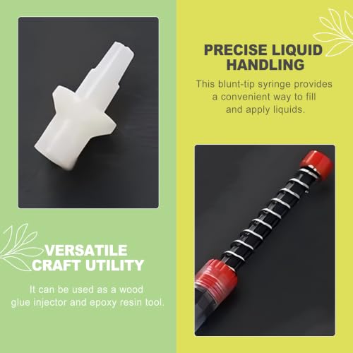 5 Pack Syringe Set with Blunt Tip Needles Plastic Syringes for Glue Ink Liquid Filling Precision Applicator for Crafts Woodworking Rhinestones Refillable Easy Control and Clean