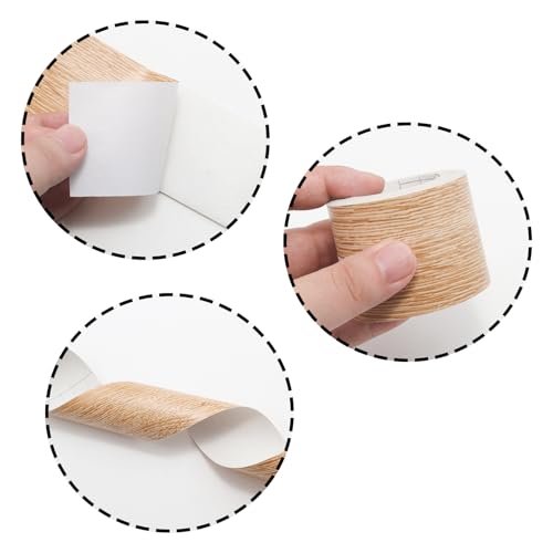 Lilaly 2 inches x 32 feet Wood Grain Repair Tape,Wood Grain Tape,Widely Used for Tables, Doors, Floor and DIY(Brown Oak) - color: Brown Oak