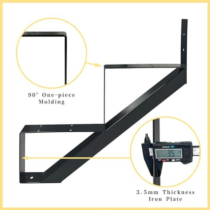 2 Step Metal Stair Step Steel Riser Stringers for 19.4" Height Deck, 3Packs - size: 2 Steps