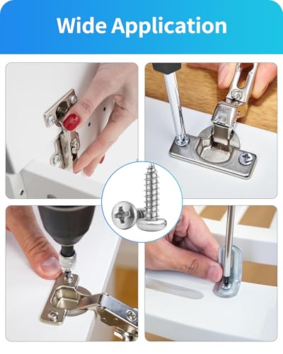 520Pcs Stainless Steel Wood Screws Set,#4#6#8#10#12 Phillips Pan Head Sheet Metal Screws Self Tapping Wood Screws Assortment Kit,Length 3/8" to 1-1/2" (Pan Head)