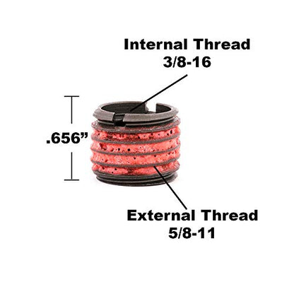E-Z LOK Thread Insert, 0.375-16 Internal, 0.625-11 External, 5 ct