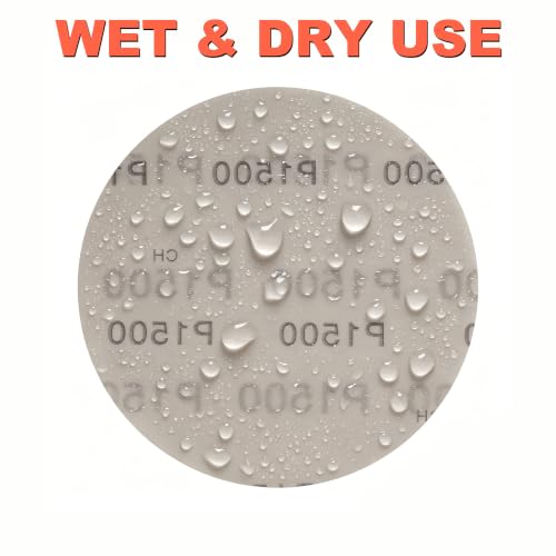 6 Inch Film Sanding Discs: 400 Grit No-Hole Hook and Loop Sandpaper Disc