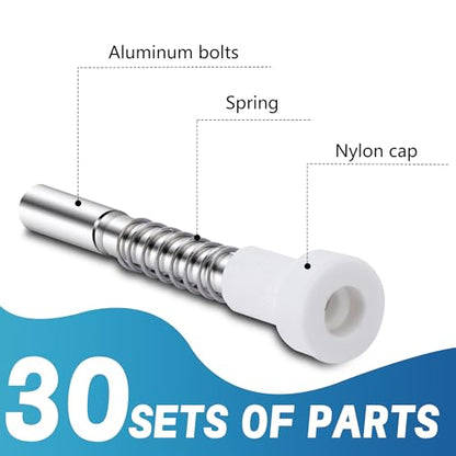 30 Pack Window Screen Plunger Latches with Cap, Window Screen Clips - color: 30 Pcs