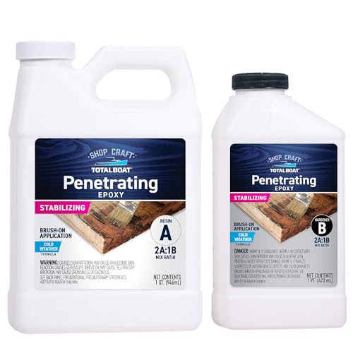 TotalBoat Clear Penetrating Epoxy Wood Sealer - 1.5 Quart Kit, Cold Weather - size: 1.5 Quart, style: Cold Weather