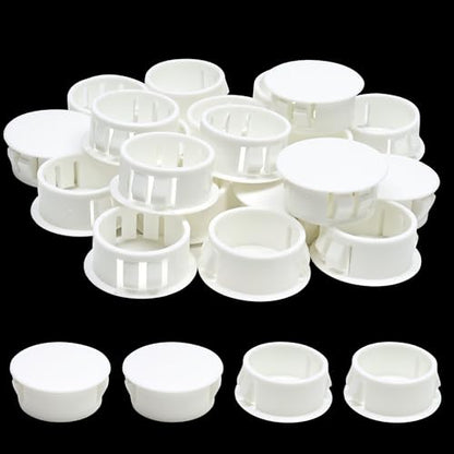 EASYEAH 20PCS 7/8"(22mm) White Plastic Hole Plugs, Screw Hole Plugs - size: 7/8"/22mm