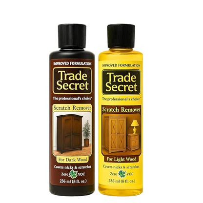 Trade Secret Wood Scratch Remover 2 Pack, Light and Dark, 8 oz, 2 Count - color: Light and Dark