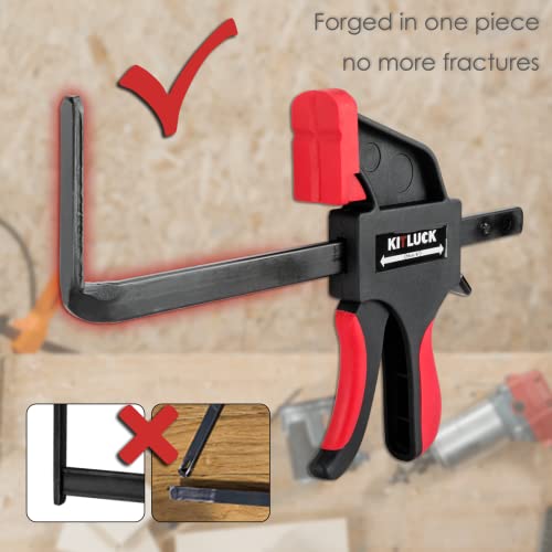 Track Saw Clamp, KITLUCK Quick Release Guide Rail Clamp for Circular Saw Guide Rail System, 6" Clamping Thickness, Universal Wood Track Clamps for Woodworking-2 Pcs