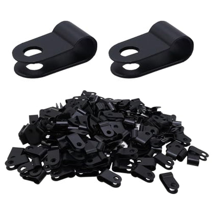 Antrader 1/5" Rope Light Clips with Stainless Steel Screws,Black,200Pcs - color: Black, size: 1/5 Inch
