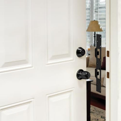 Prime-Line Door Strike, 5-1/2", Hole Center, Matte Black (Single Pack) - color: Matte Black