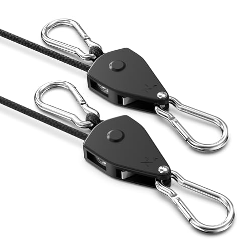 Retractable Heavy Duty Ratchet Tie Down Straps 1/8" 2 Pack, 8ft Tie-Down - size: 1/8" 2-Pack