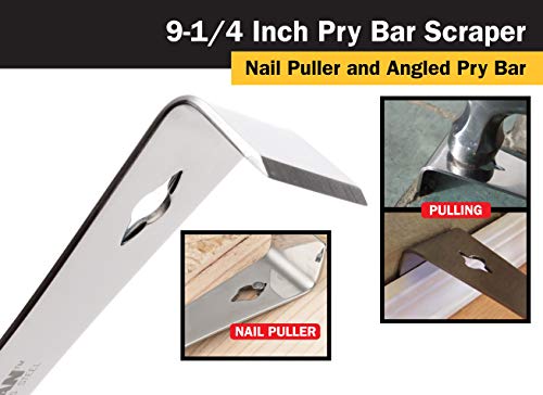 Titan 11509 9-1/4-Inch Stainless Steel Pry Bar Scraper - size: 9-1/4"