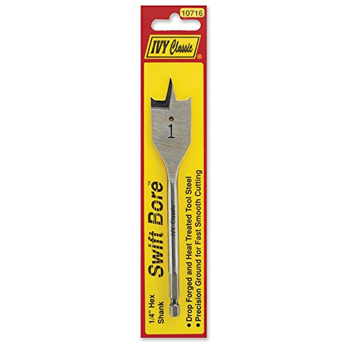 IVY Classic 10716 1 x 6-Inch Swift Bore® Wood Spade Bit, High-Carbon Steel, 1/Card - size: 1 x 6"