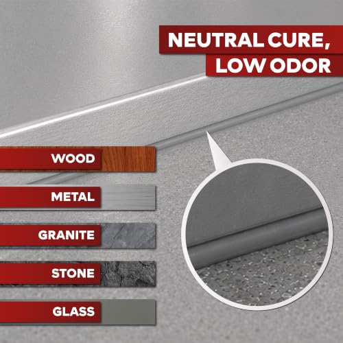 XFasten Gray Silicone Caulk Bulk 10.1 oz 16-Pack Gray Caulking Waterproof - color: Gray