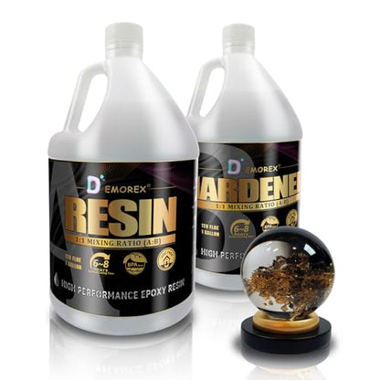 2 Gallon Epoxy Resin Kit, Crystal Clear, Self-Leveling, 1:1 Mix - size: 2 Gallon