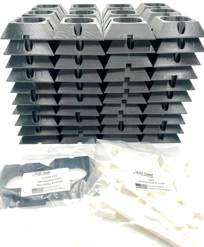 Mounting Brackets/Clips 200FT Set fits Govee PRO Permanent Outdoor Lights (120 Mounts for Set +2 Free, Black) - size: 200FT String Set-122 Mounts (120 Mounts+2 Free), style: Black