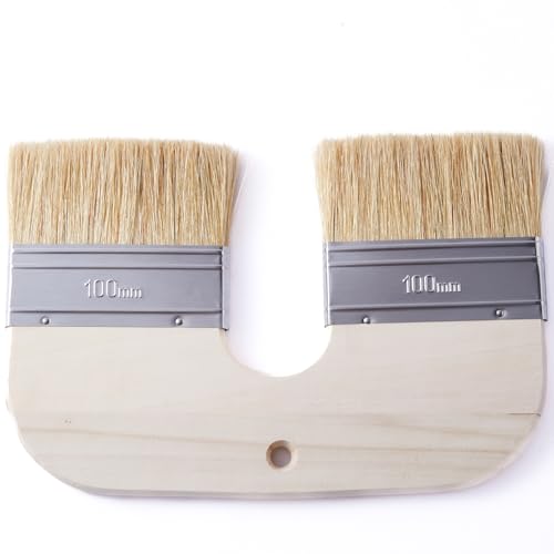 Limewash Paint Brush, 4 in Natural Bristle Double Brush