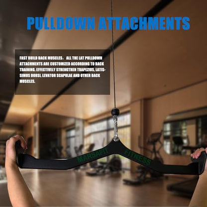 Ergonomic LAT Pull Down Bars, Back and Triceps Strength Training Equipment, LAT Pulldown Attachments, Cable Attachments for Home Gym - color: BT0025