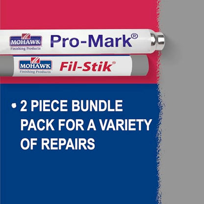 Mohawk Wood Repair Bundle: Fil-Stik Putty Stick (1 count) and Pro-Mark Capillary Marker (1 count), Grey Wolf KMC