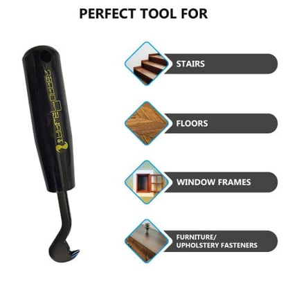 StaplePopper Mini – Heavy Duty Staple Remover Tool & Staple Puller | Fastest Hand Tool for Carpet Staples | Contractor Grade Staple Remover Stick for DIY, Upholstery & Flooring Projects - style: Claw