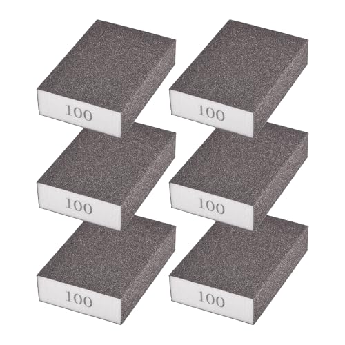 6Pcs 100Grit Sanding Sponges, Wet Dry Sanding Blocks - size: 100Grit