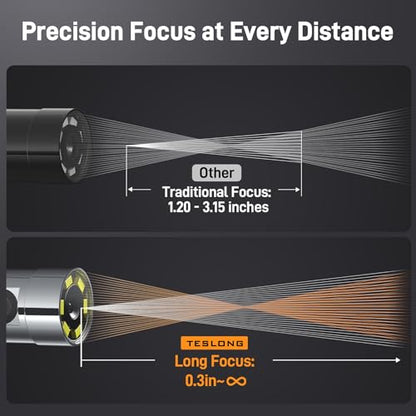 Teslong Dual Lens 4-Way Articulating Borescope for Wall Engine Inspection