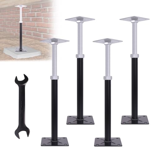 House Floor Jacks for Leveling, 11"-16.5" Height Adjustable, 4 PCS - size: 4P 11-16.5 inch