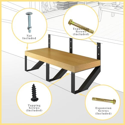 1 Step Metal Stair Step Steel Riser Stringers for 12.0" Height Deck, 3Packs - size: 1 Step