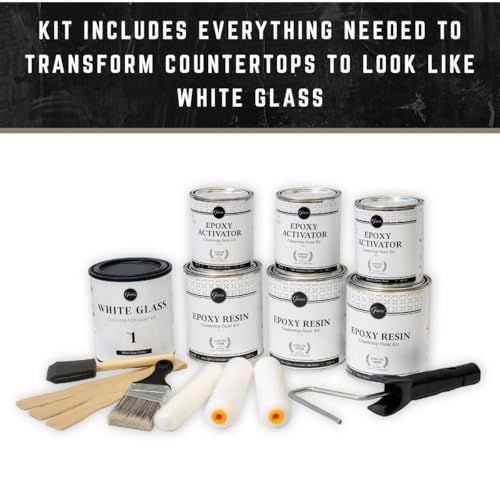 Giani Easy Epoxy Quartz Countertop Paint Kit (White Glass) - color: White Glass