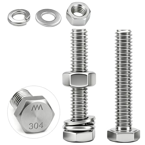 20 Sets 1/4-20x2 Bolt and Nut Set, Flat & Lock Washers Included,80PCS - size: 1/4-20x2" 20sets