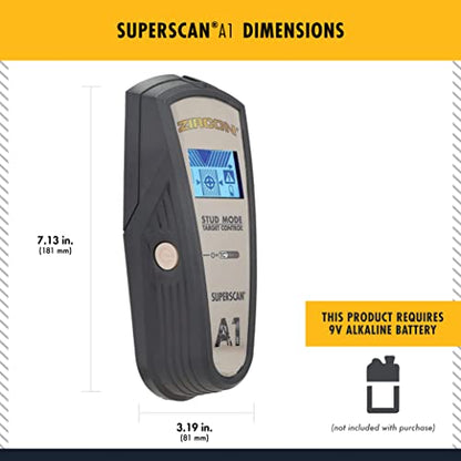 Zircon SuperScan A1 Advanced Stud Finder with Target Control and StudScan Mode - style: A1