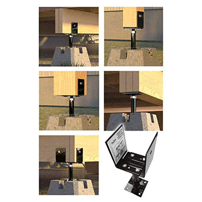 Pylex Support 33/66 Extendable Deck Support, Black
