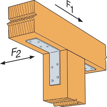 Simpson Strong-Tie A44 A-Series Framing Angle - 4-9/16 in. (W1) x 4-3/8 in. (W2) x 1-1/2 in. (L) Heavy Duty Zinc-Galvanized Steel, 90-Degree Angle Connector for Wood & Structural Framing (Pack of 25) - size: 25 Pack