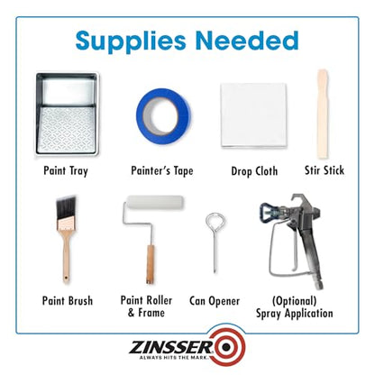 Zinsser 285085 Bulls Eye 1-2-3 All Surface Primer, Gallon, Gray - color: Gray, size: Gallon (Pack of 1)