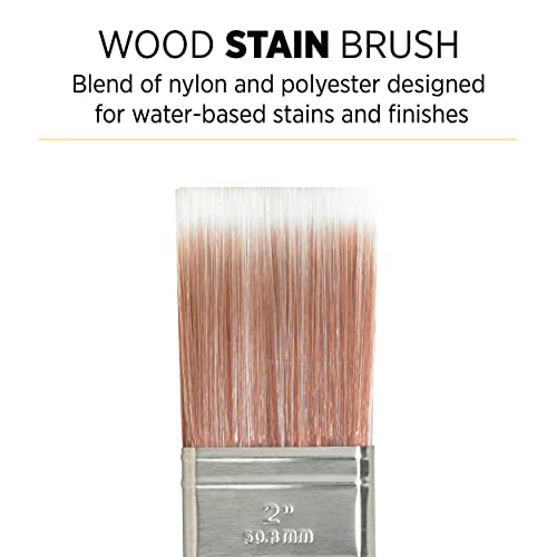 Minwax 427320008 Polycrylic Wood Stain Brush, 2”, White - size: 2 Inch