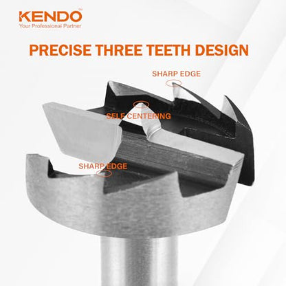 KENDO Forstner Bit Set, 16-Piece Alloy Steel for Woodworking - style: 16 Piece