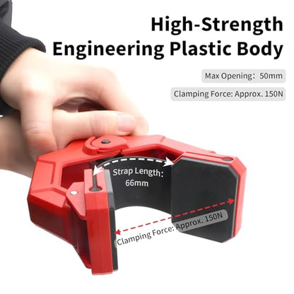 Heavy Duty Edge Band Spring Clamp Set of 8Pcs for Woodworking Strap Clamps Bandy Miter Home Improvement Grip Edge Hand Tools,Shelving,Cabinet,Plywood,Molding,Trim,Pool