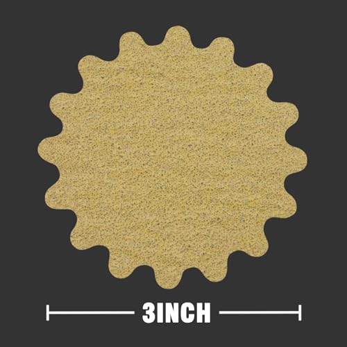 MAXMAN 3"Sanding Discs, 50Pcs 150 Grit Alumina Orbital Sandpaper, Hook&Loop - style: 150 Grit