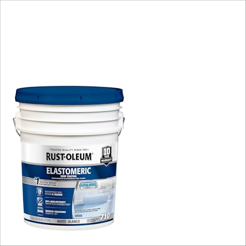 Rust-Oleum 710 Elastomeric Roof Coating, 5 Gallon, White - size: 640 Fl Oz (Pack of 1)