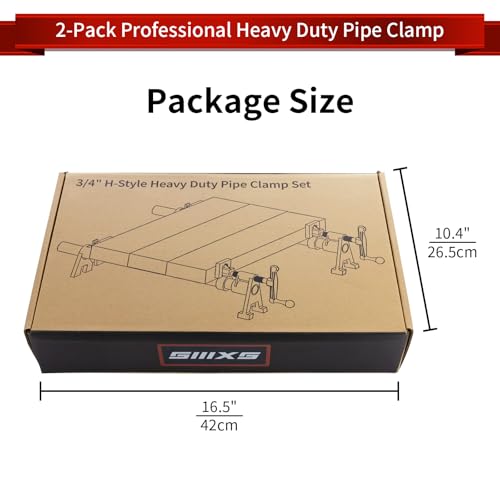 2-Pack 24 Inch Pipe Style Bar Clamps for Woodworking Gluing